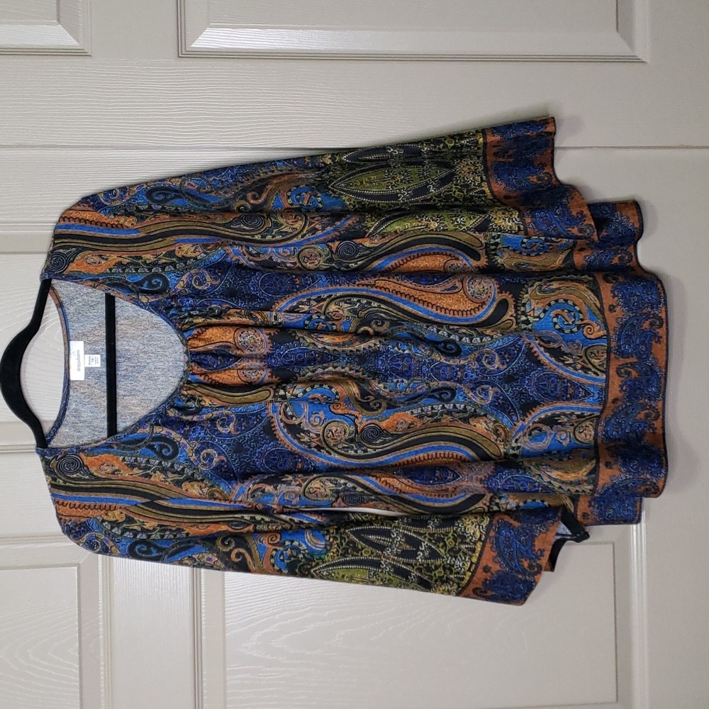 Dressbarn Floral boho knit tunic size 1X woman
